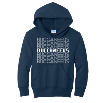 Youth Buccaneers word stack Pullover Hoodie  Thumbnail